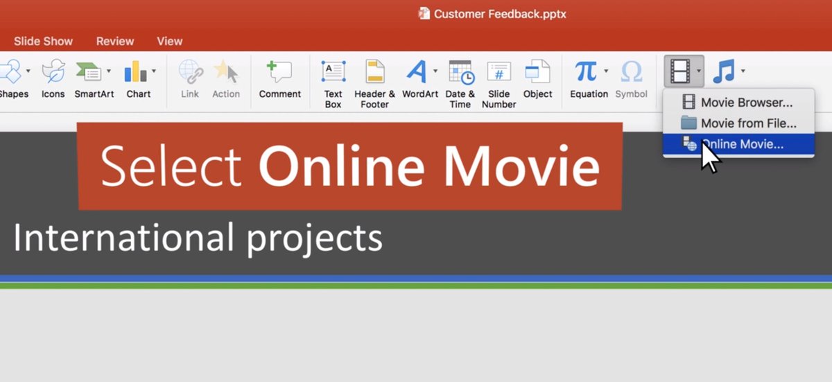Play youtube on powerpoint